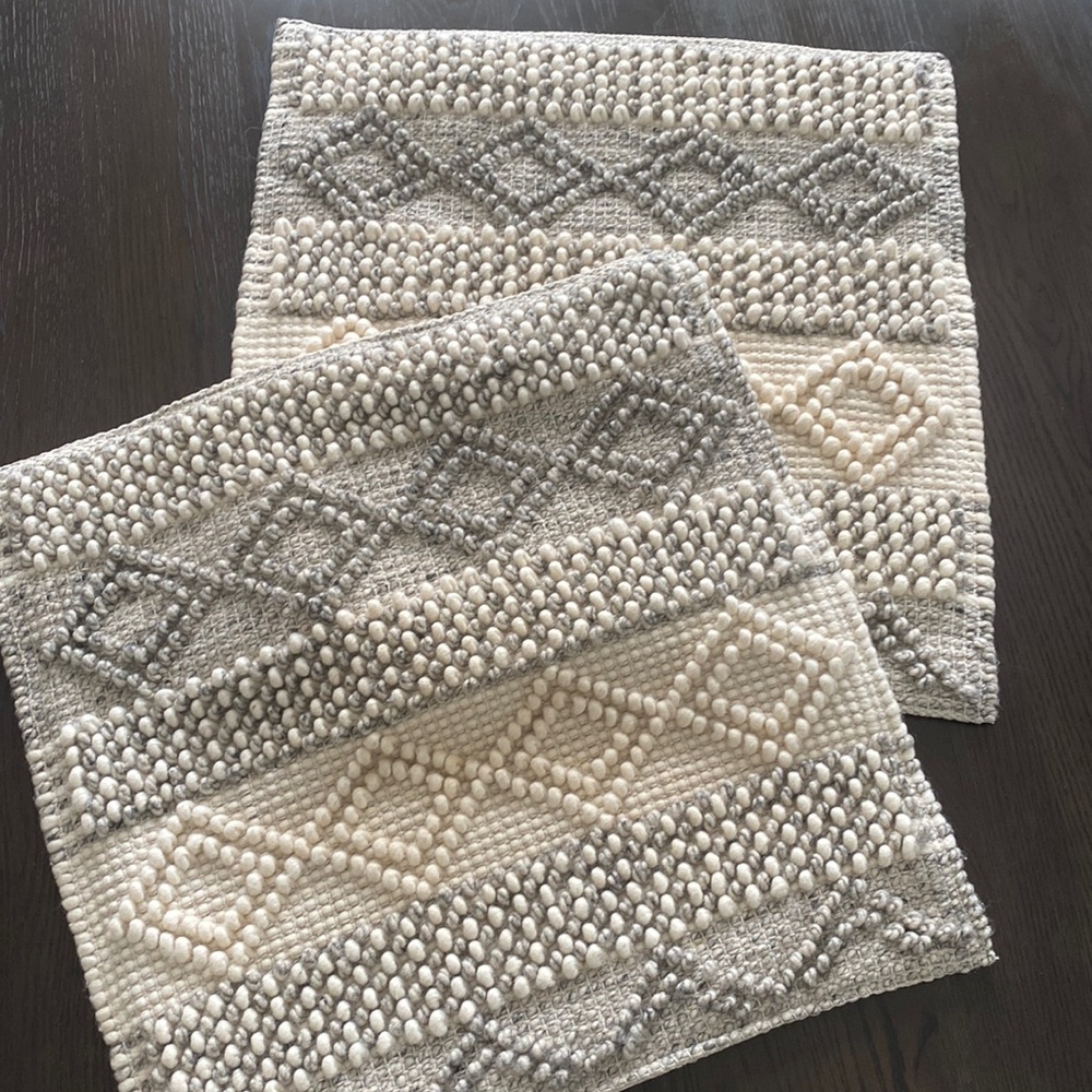 Set of 2 Magnolia Homes by Joanna Gaines pillow covers. 22” x 22”